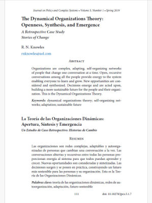 Cover of abstract Dynamical Organizations Theory: Openness, Synthesis, and Emergence